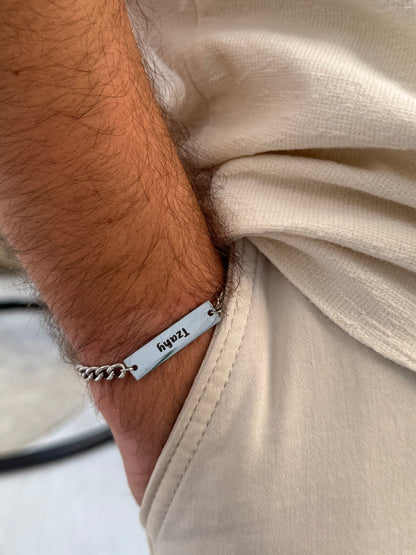 צמיד גורמט לגבר עם חריטה